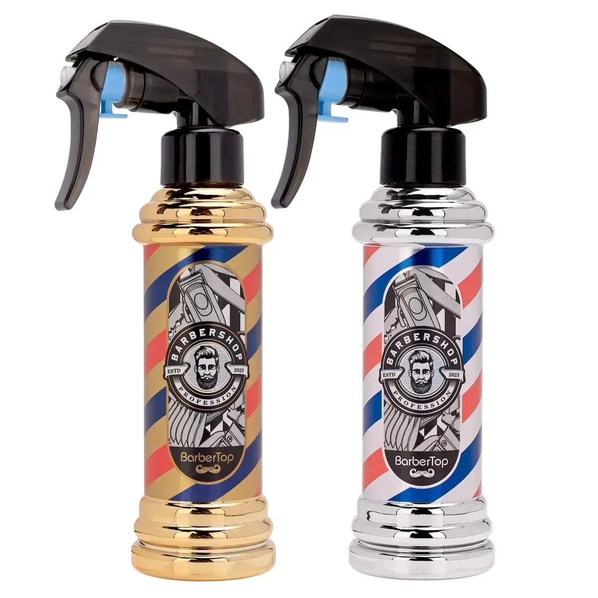 Pulvérisateur d'eau rétro rechargeable à brume continue pour coiffure, format portable pour salon et barbier