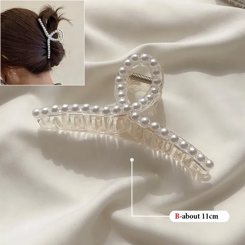 Pince à cheveux géométrique ajourée en métal pour femme 25