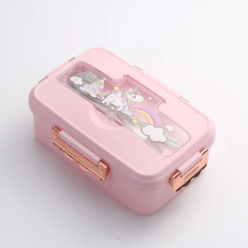 Boîte à déjeuner Bento pour enfants avec motif dinosaure kawaii, 3 compartiments, format sandwich et collation 9