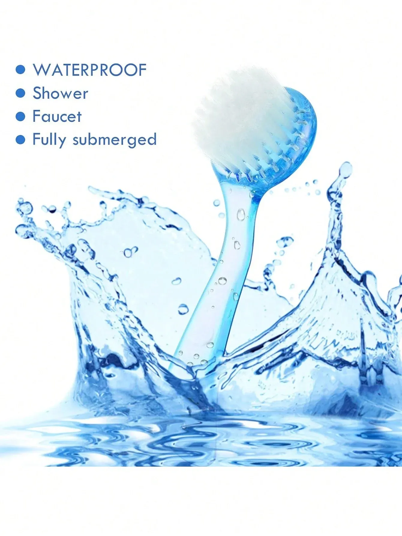 Brosse nettoyante pour le visage à manche acrylique, poils doux, lot de 3 3