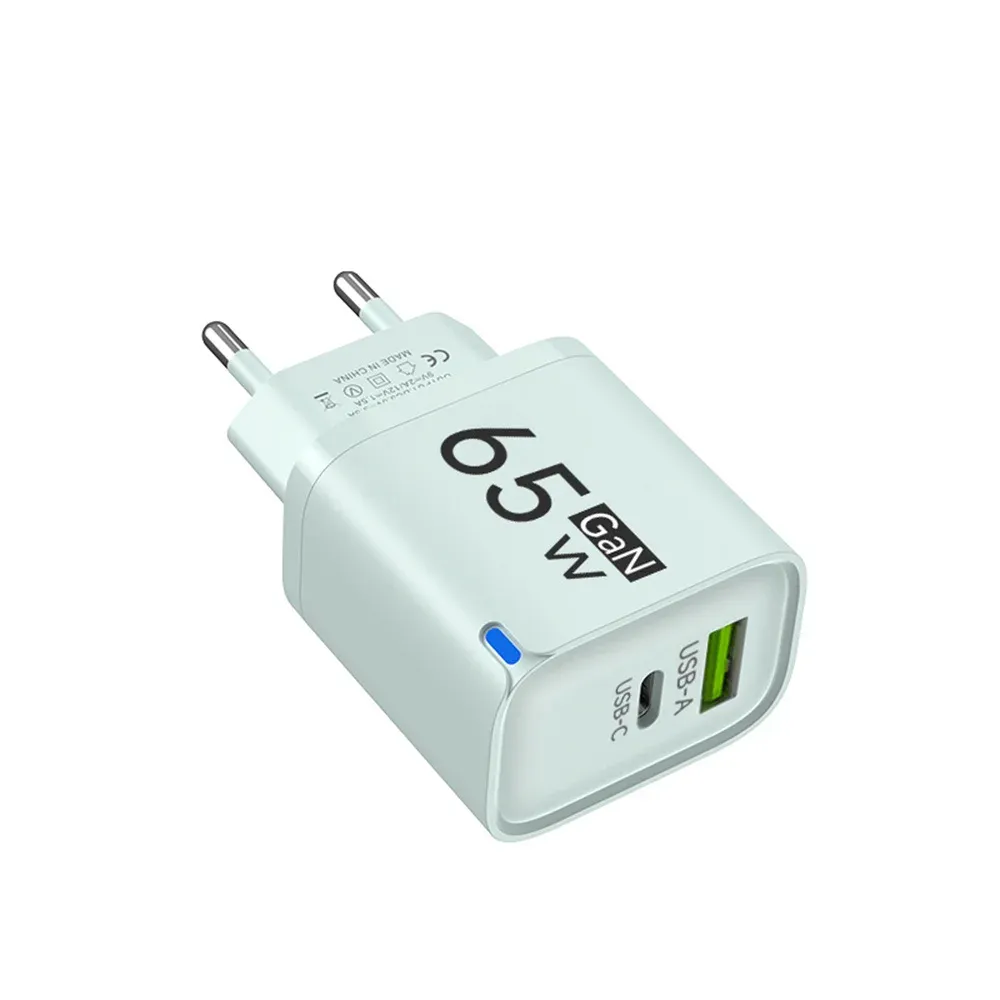 Chargeur USB-C GaN 65 W à 3 ports, adaptateur mural à charge rapide QC 3.0 pour smartphones, compatible iPhone, Samsung, Xiaomi et Huawei, prises UE, US et UK 16