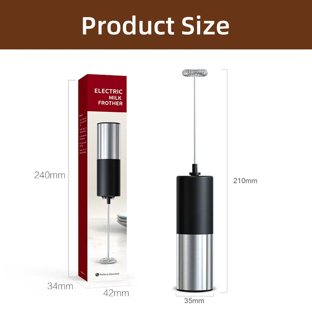 Mousseur à lait électrique portatif, mini fouet à boisson alimenté par batterie pour café 10