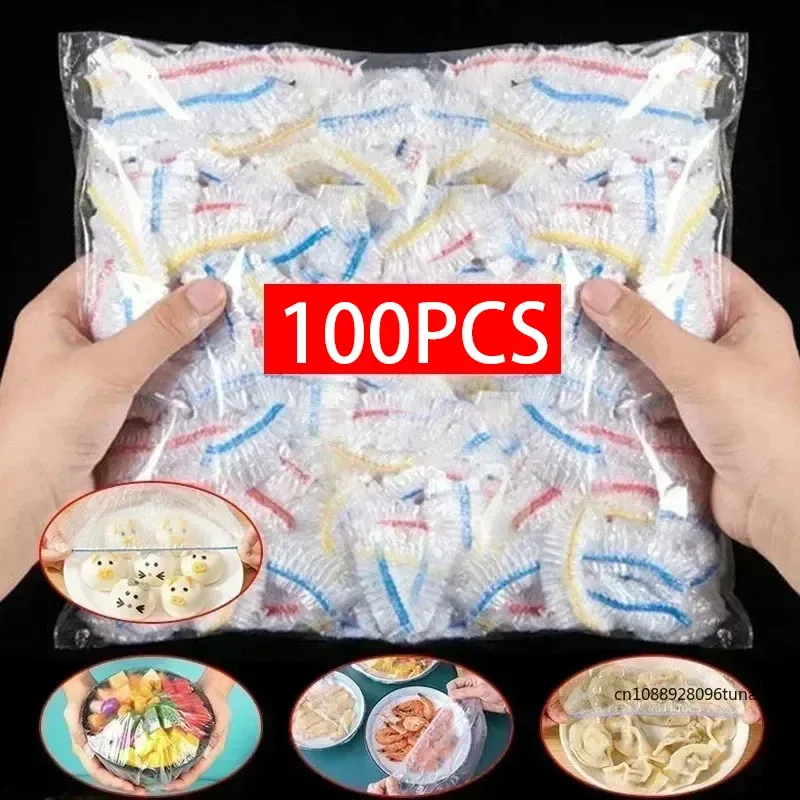 Sacs de conservation alimentaire colorés pour réfrigérateur, lot de 100, qualité alimentaire