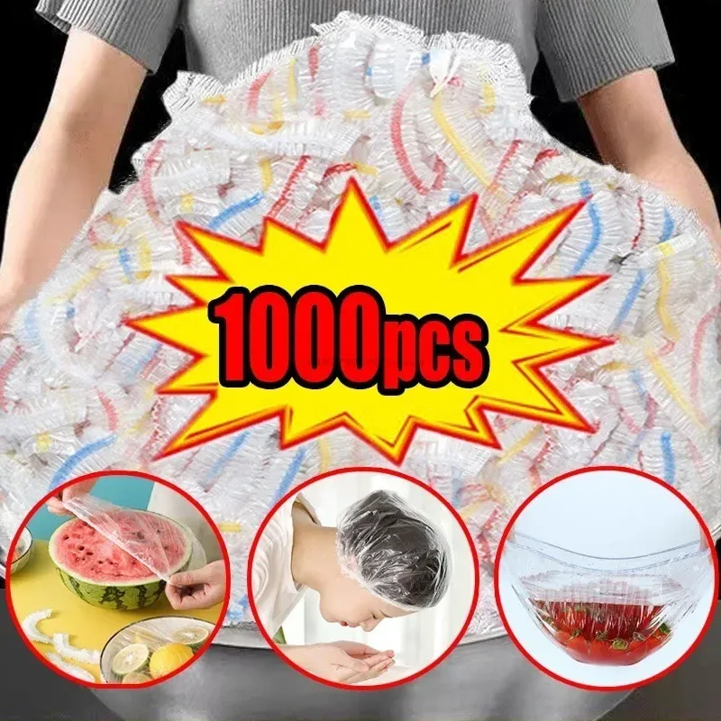 Housse alimentaire transparente couvrant un récipient