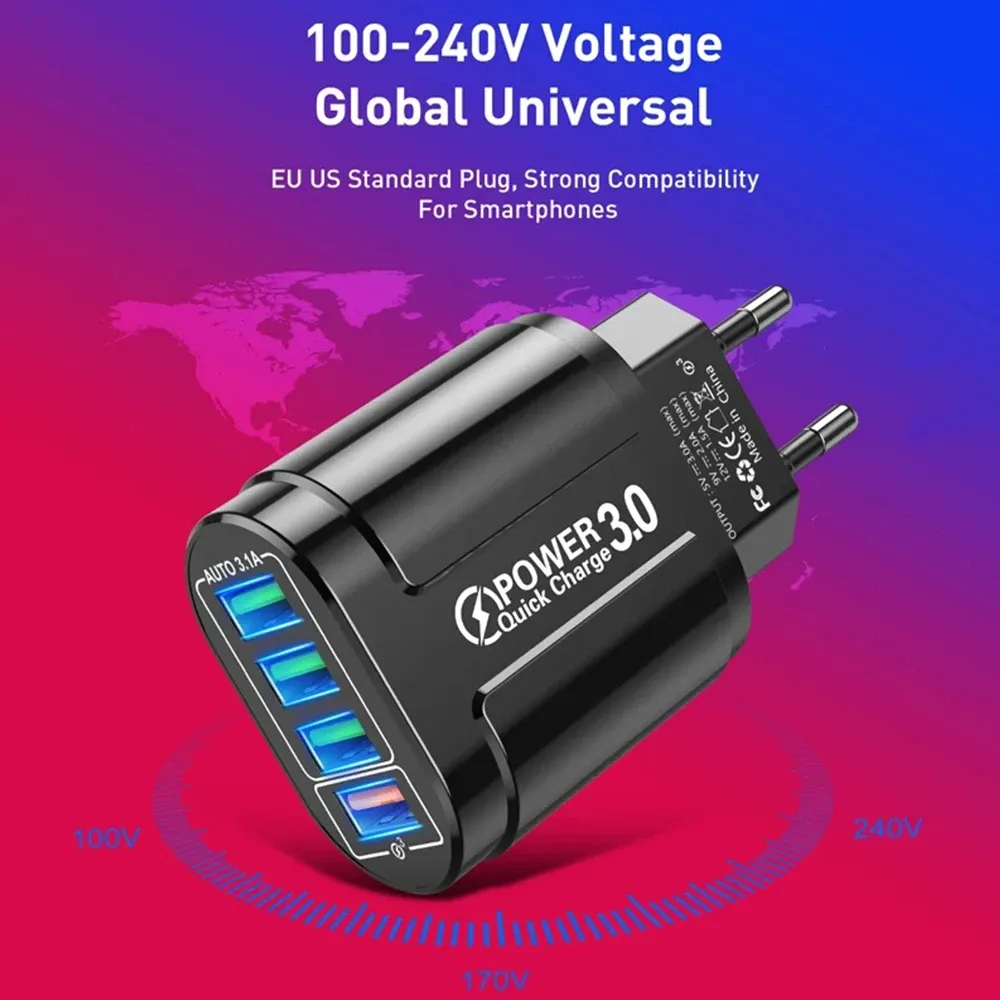 Chargeur de voyage portable à charge rapide, en situation