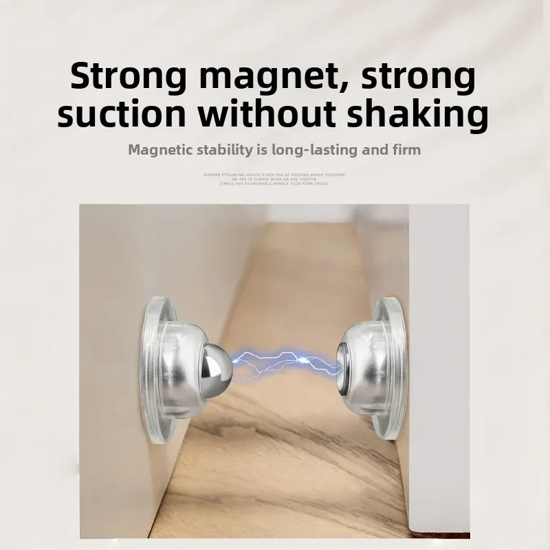 Butée de porte magnétique en silicone à fixation tactile, anti-collision et silencieuse, pour hôtel et domicile 6