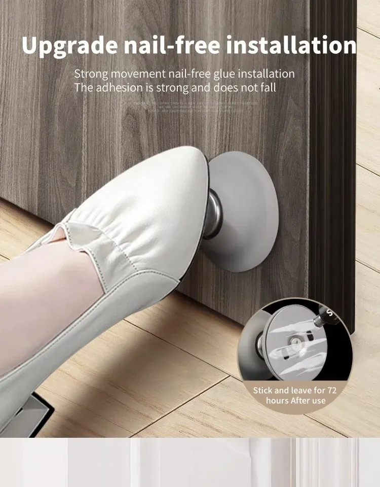 Butée de porte en silicone, design épuré