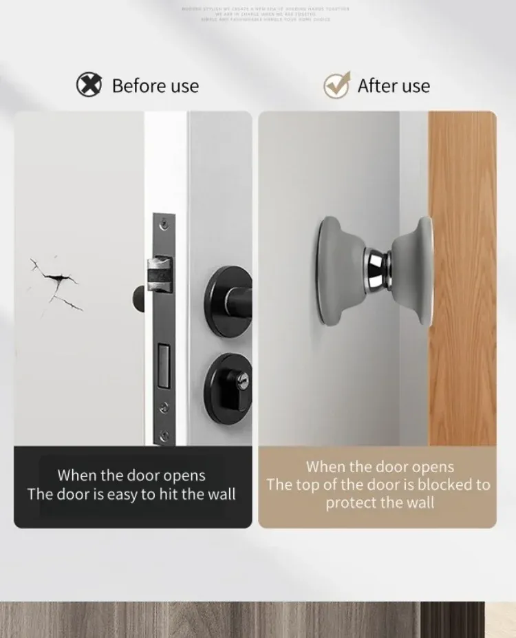Butée de porte en silicone, usage au quotidien