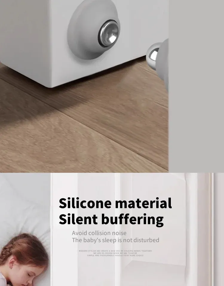 Butée de porte en silicone, fixation magnétique