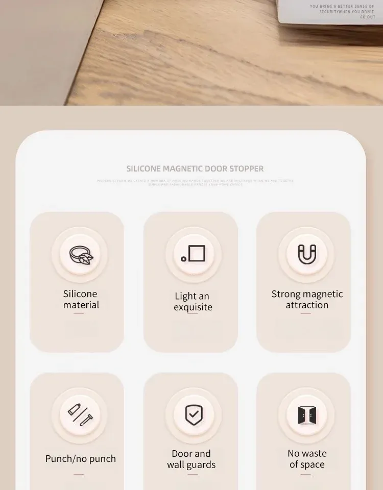 Détail de la butée de porte en silicone
