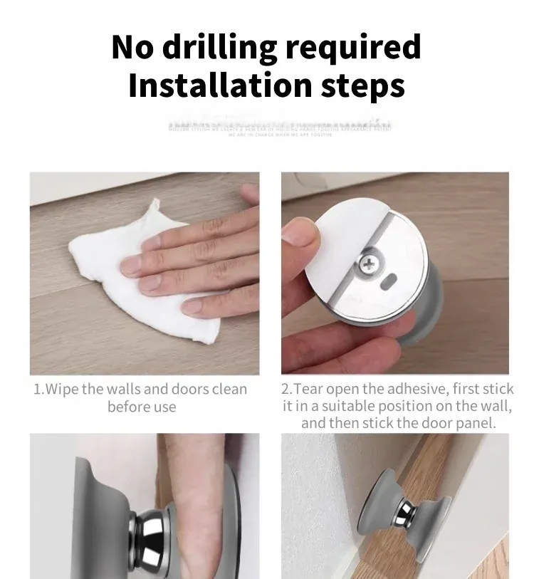 Butée de porte en silicone, usage intensif