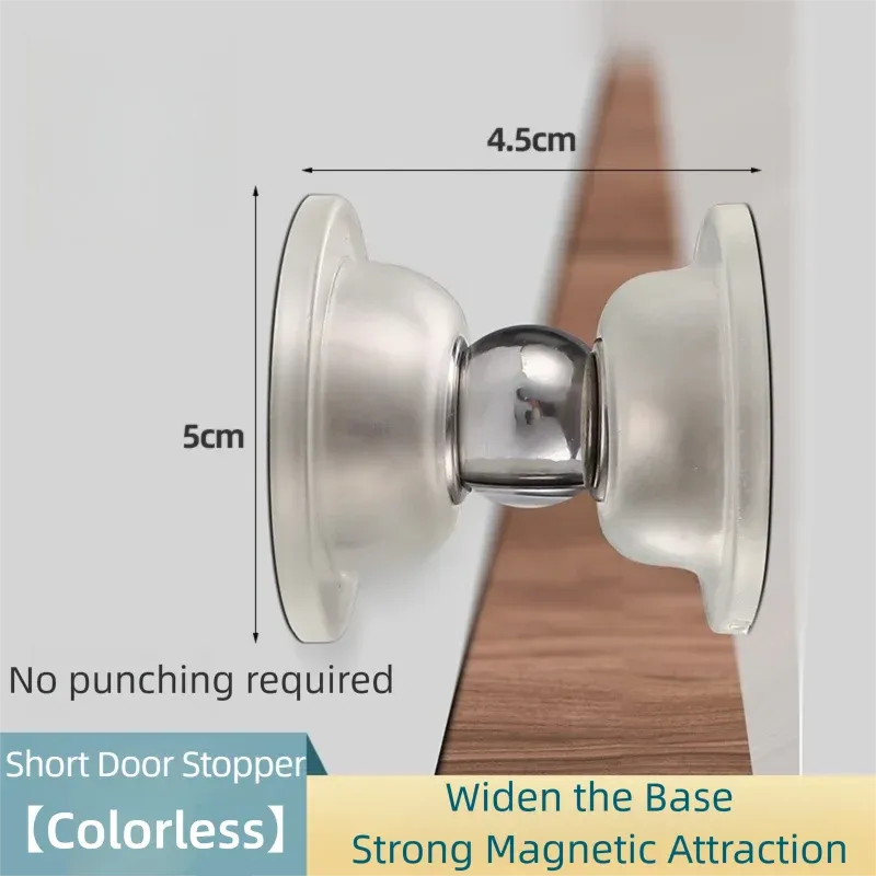 Butée de porte magnétique en silicone à fixation tactile, anti-collision et silencieuse, pour hôtel et domicile 10