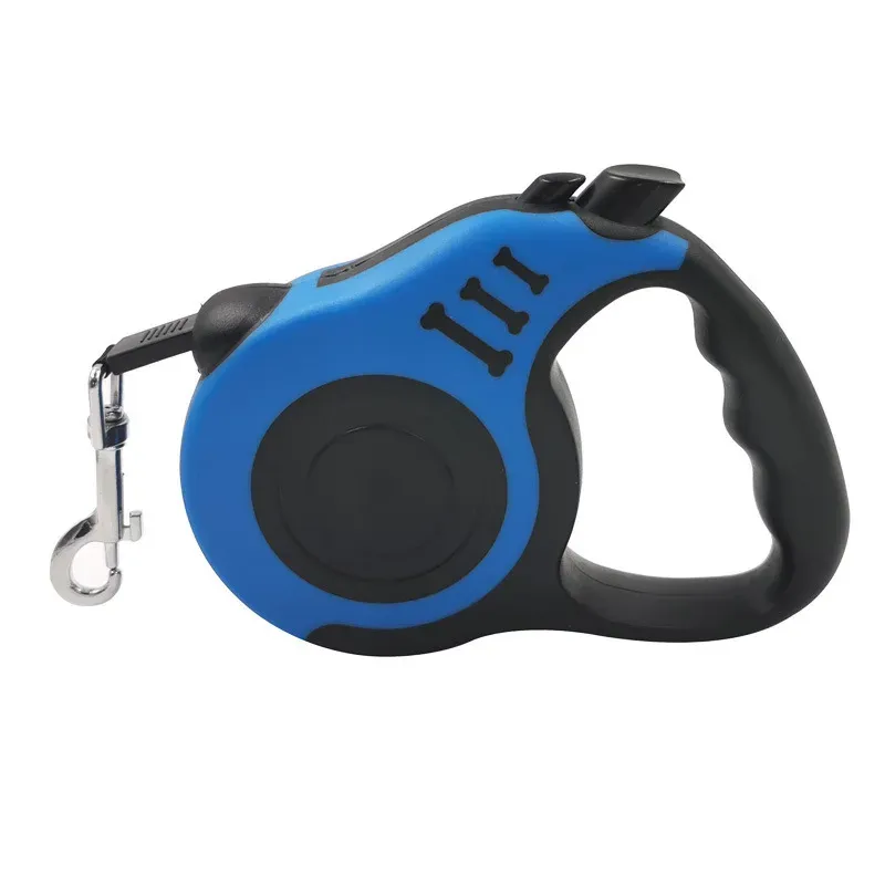 Laisse rétractable pour chien, sur le terrain