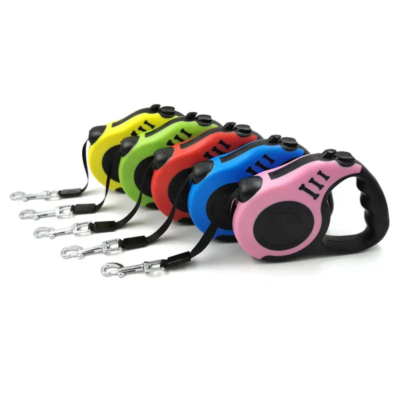 Laisse rétractable pour chien, finitions