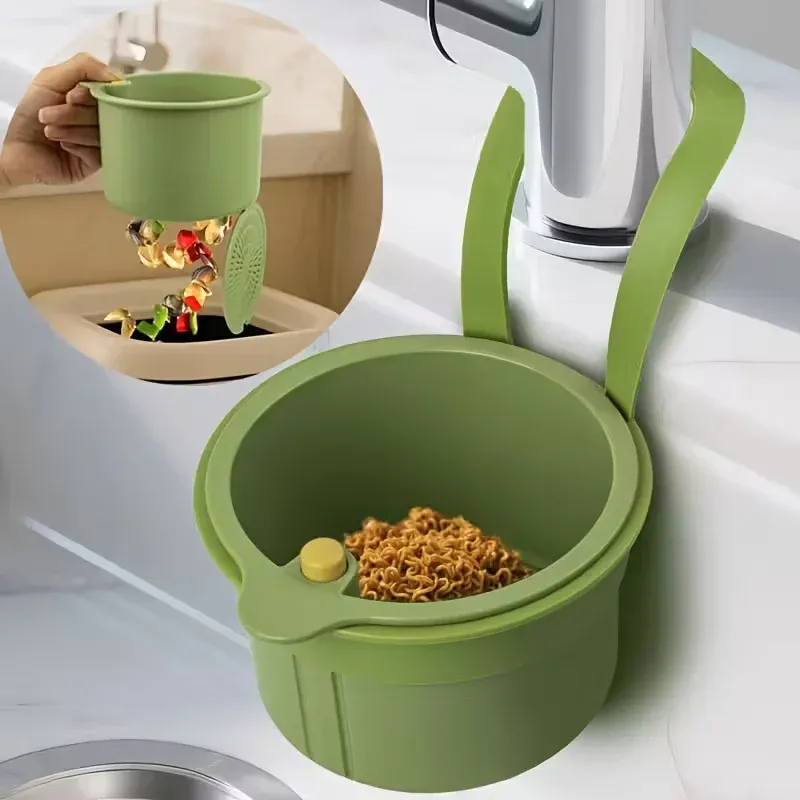 Panier de vidange à pression : passoire alimentaire et organisateur d'évier multifonction pour cuisine et salle de bain