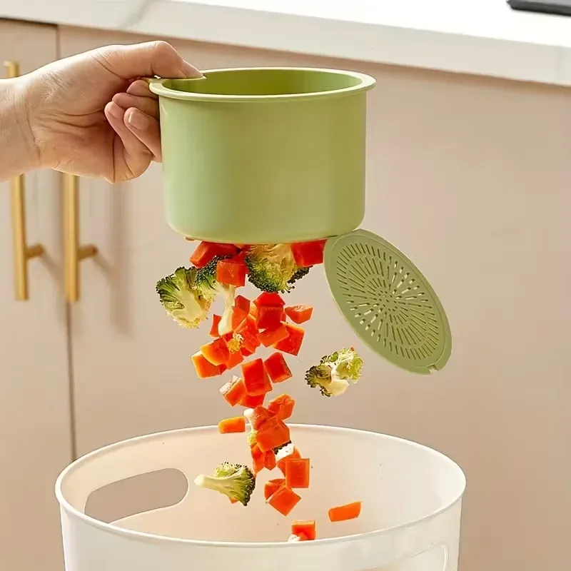 Panier de vidange à pression, mise en situation salle de bain