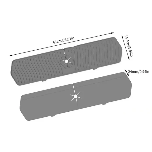 Tapis de protection long en silicone pour robinet d'évier, anti-éclaboussures, absorbant, pour plan de travail de cuisine 9