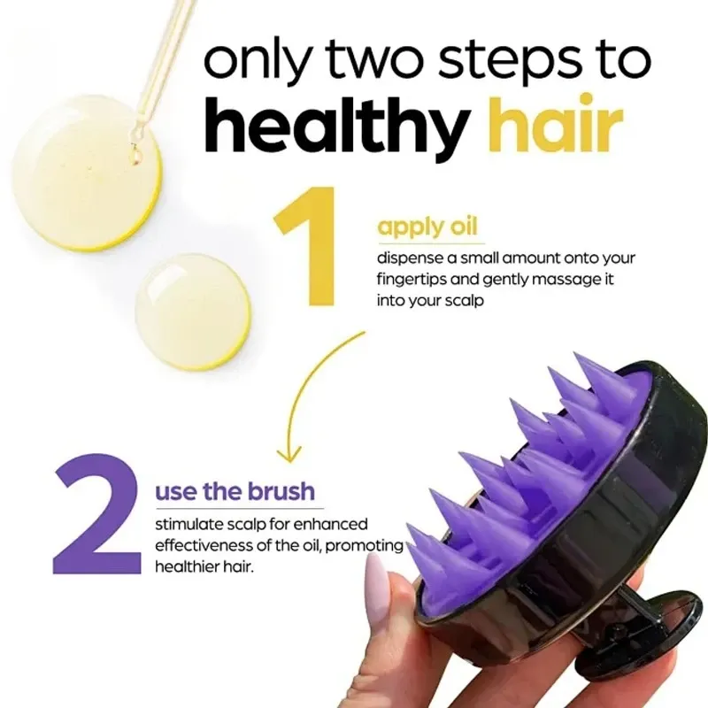 Brosse de shampoing en silicone pour cuir chevelu, massage antiprurigineux, peigne de lavage des cheveux, nettoyage du corps, exfoliant, brosse de bain, outil de coiffure 3