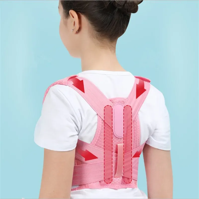 Correcteur de posture réglable pour enfant, corset orthopédique de soutien du dos et des épaules 1