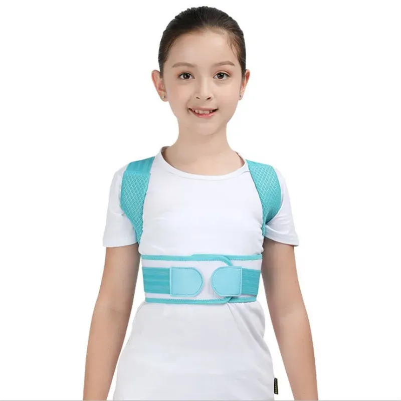 Correcteur de posture réglable pour enfant, corset orthopédique de soutien du dos et des épaules 4
