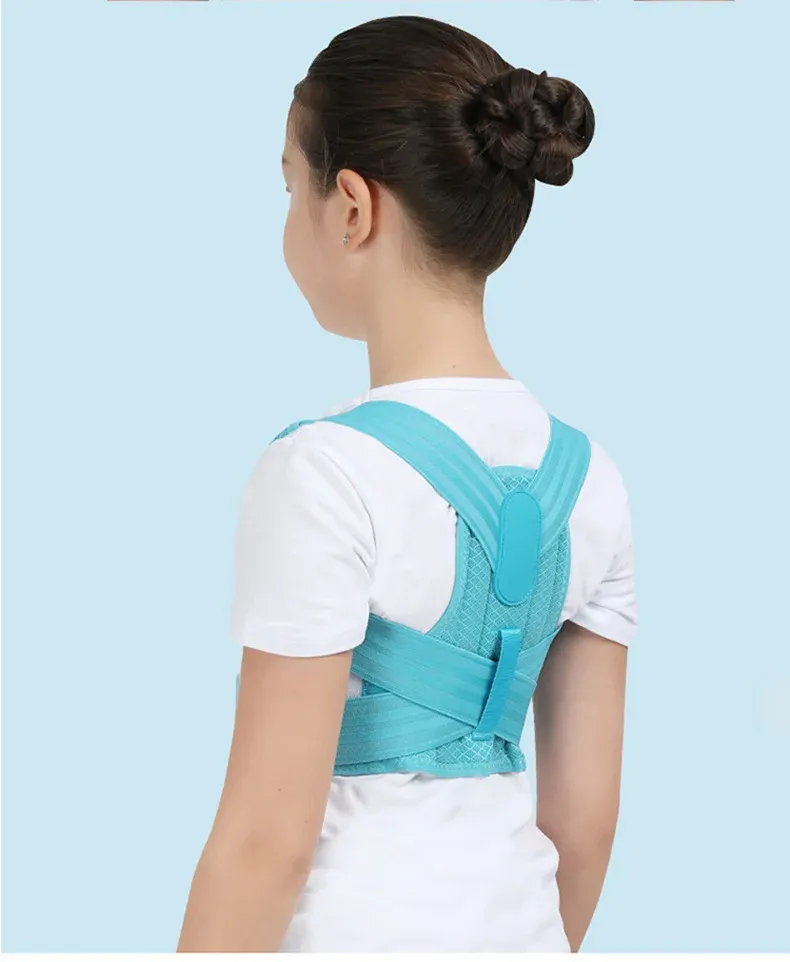 Correcteur de posture réglable pour enfant, corset orthopédique de soutien du dos et des épaules 8
