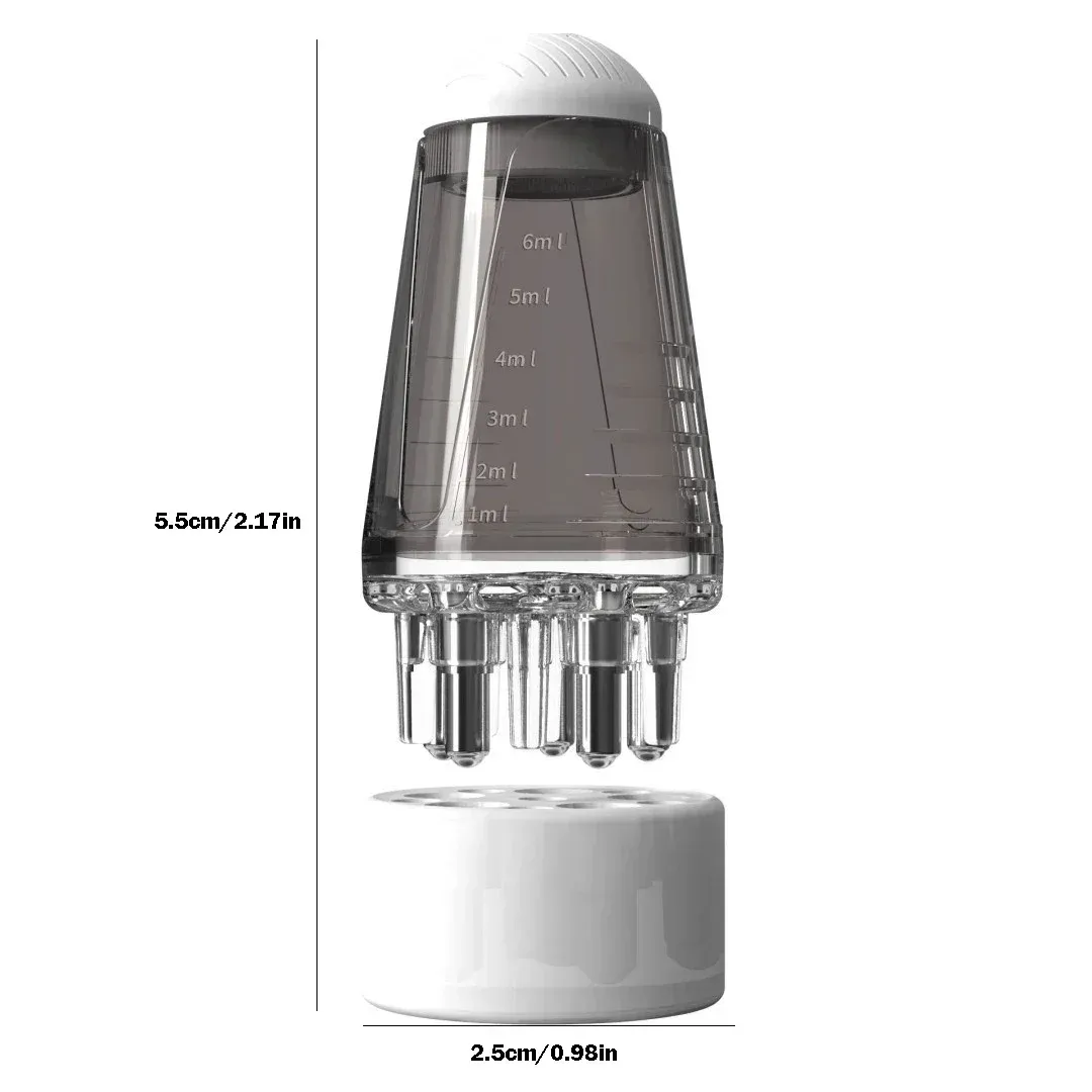 Applicateur de cuir chevelu avec peigne à liquide, mini peigne de massage portable, huile essentielle, guidage du fluide, masseur anti-chute de cheveux, outil de soin du cuir chevelu 7