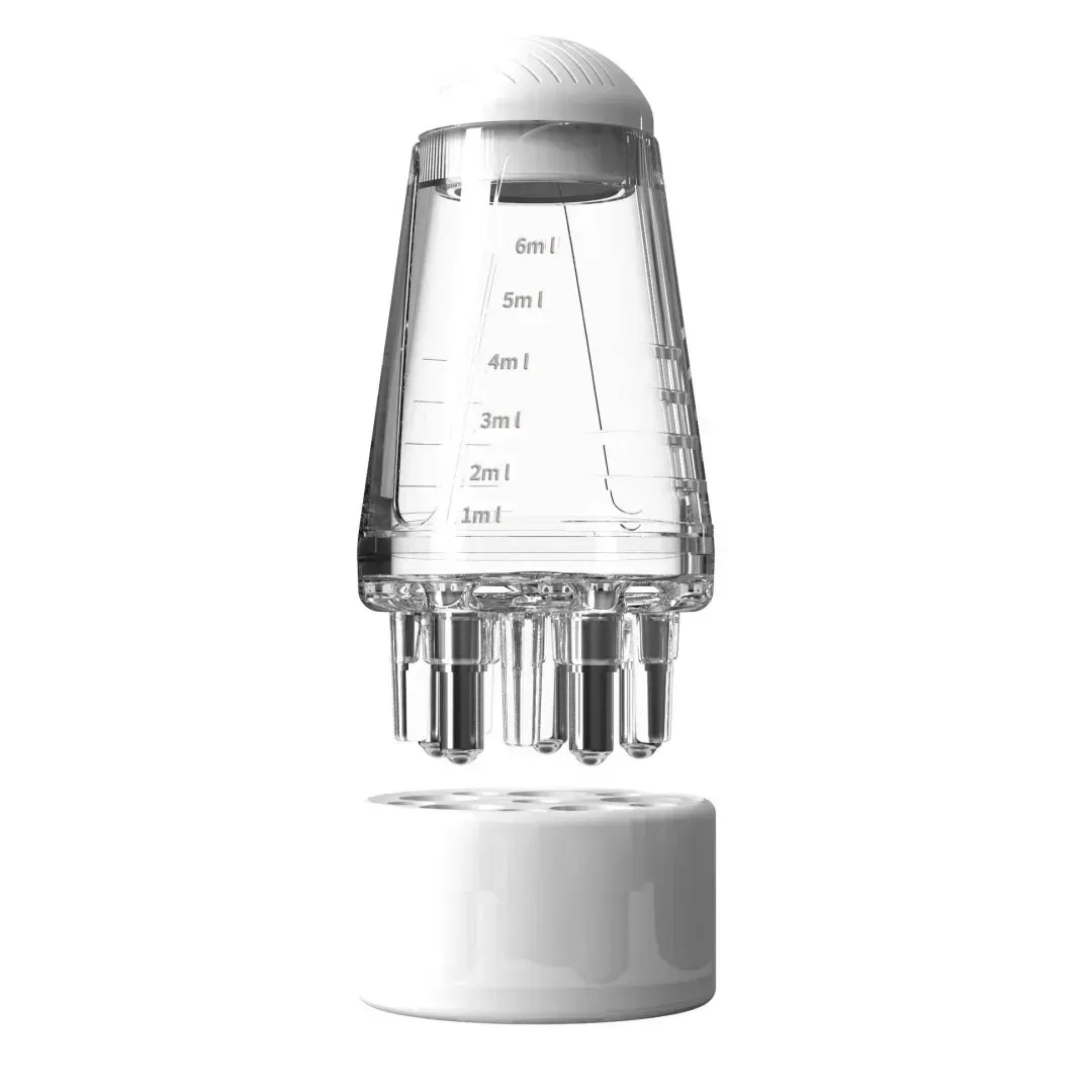 Applicateur de cuir chevelu avec peigne à liquide, mini peigne de massage portable, huile essentielle, guidage du fluide, masseur anti-chute de cheveux, outil de soin du cuir chevelu 8