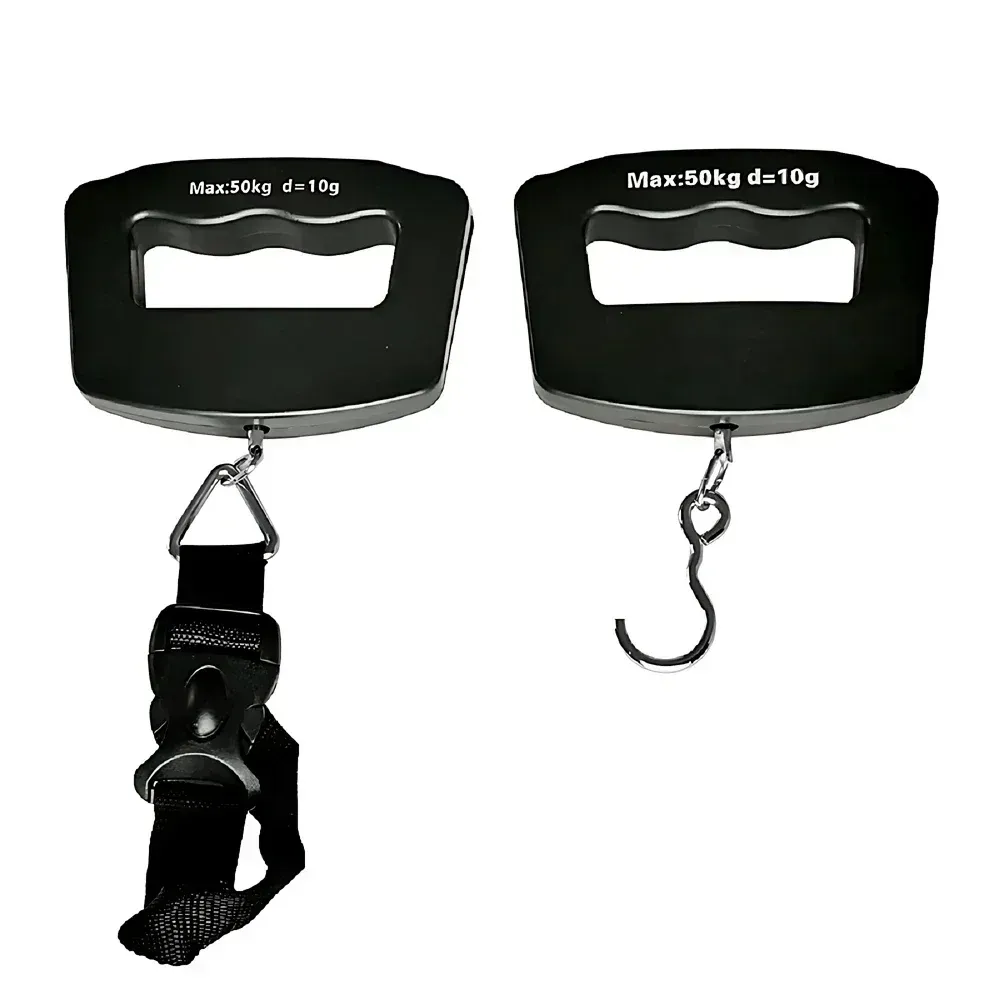 Balance numérique portable à écran LCD pour bagages, 50 kg / 110 lb, pour valise et sac de voyage, avec crochet de pesée pour poisson et balance suspendue 3