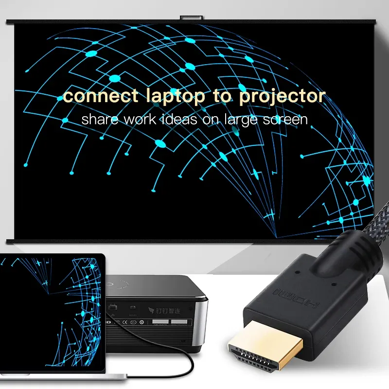 Câble HDMI long 5 m, 7,5 m, 10 m, 15 m, 20 m, Full HD 1080p 3D, compatible séparateur, commutateur, PS4, TV LED, box, Xbox, projecteur et ordinateur 5