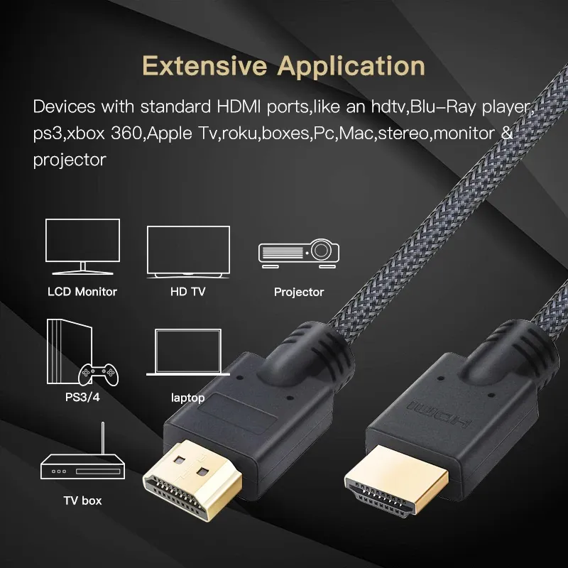 Câble HDMI dans un environnement domestique