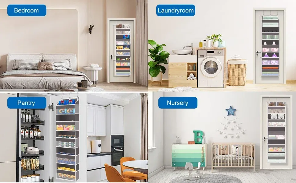 Organisateur de rangement suspendu, rangement optimisé