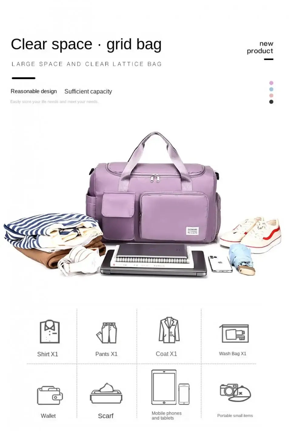 Sac de voyage UNIXINU finitions