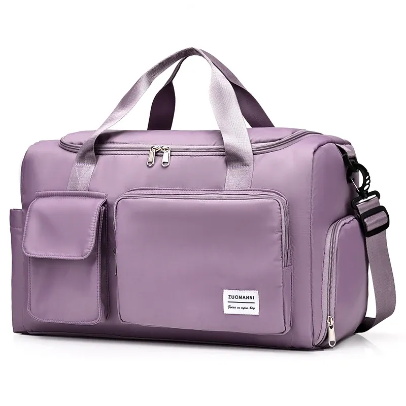 Sac de voyage à main grande capacité pour week-end, sac de sport de nuit avec compartiment à chaussures, sac de sport et de fitness pour femme 7