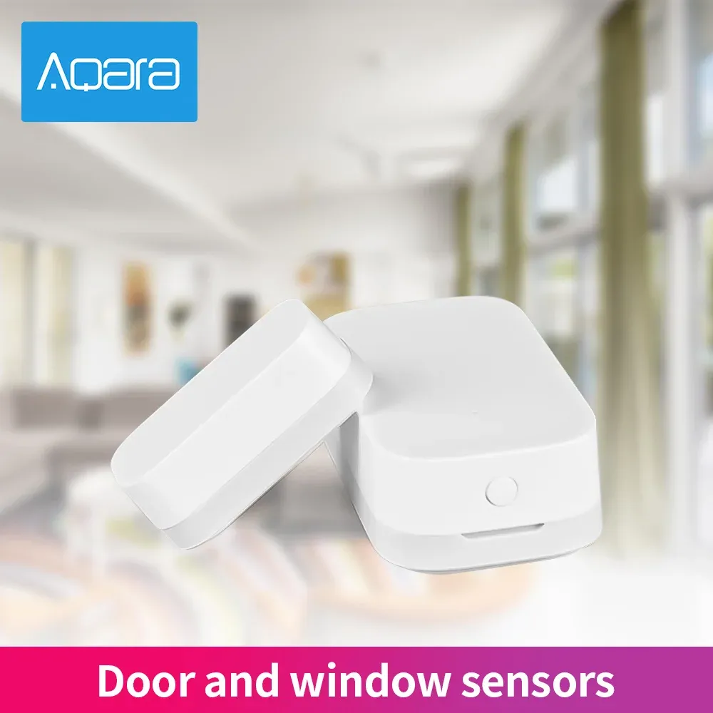 Capteur intelligent Aqara multifonction ZigBee : ouverture de porte ou fenêtre, température, humidité, mouvement, détection d'eau et de vibrations, compatible HomeKit 2