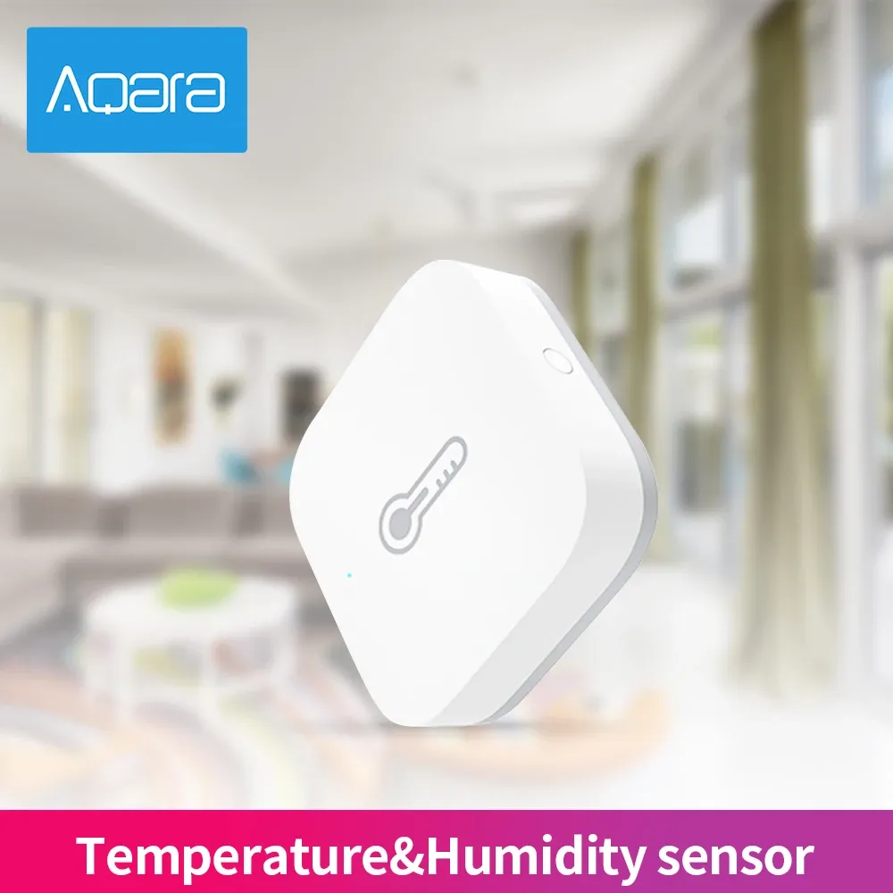 Capteur intelligent Aqara multifonction ZigBee : ouverture de porte ou fenêtre, température, humidité, mouvement, détection d'eau et de vibrations, compatible HomeKit 3