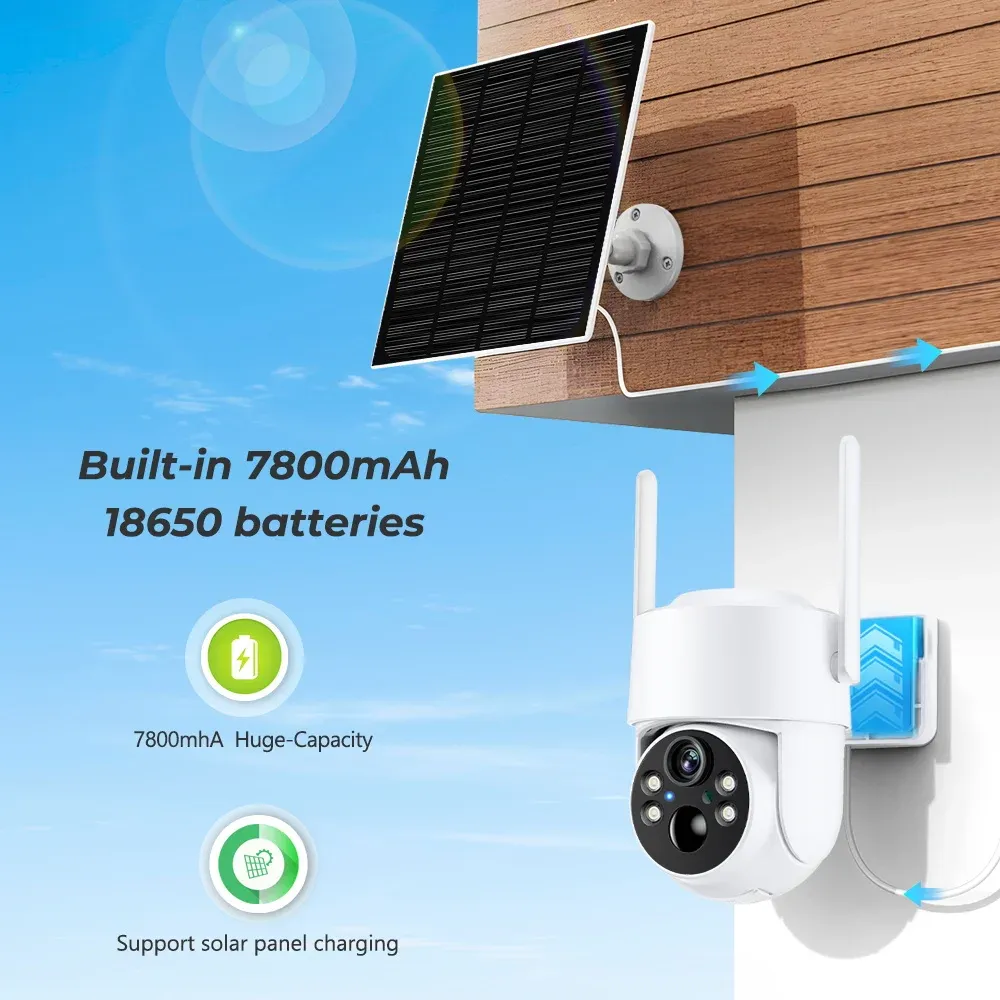 Alimentation solaire de la caméra