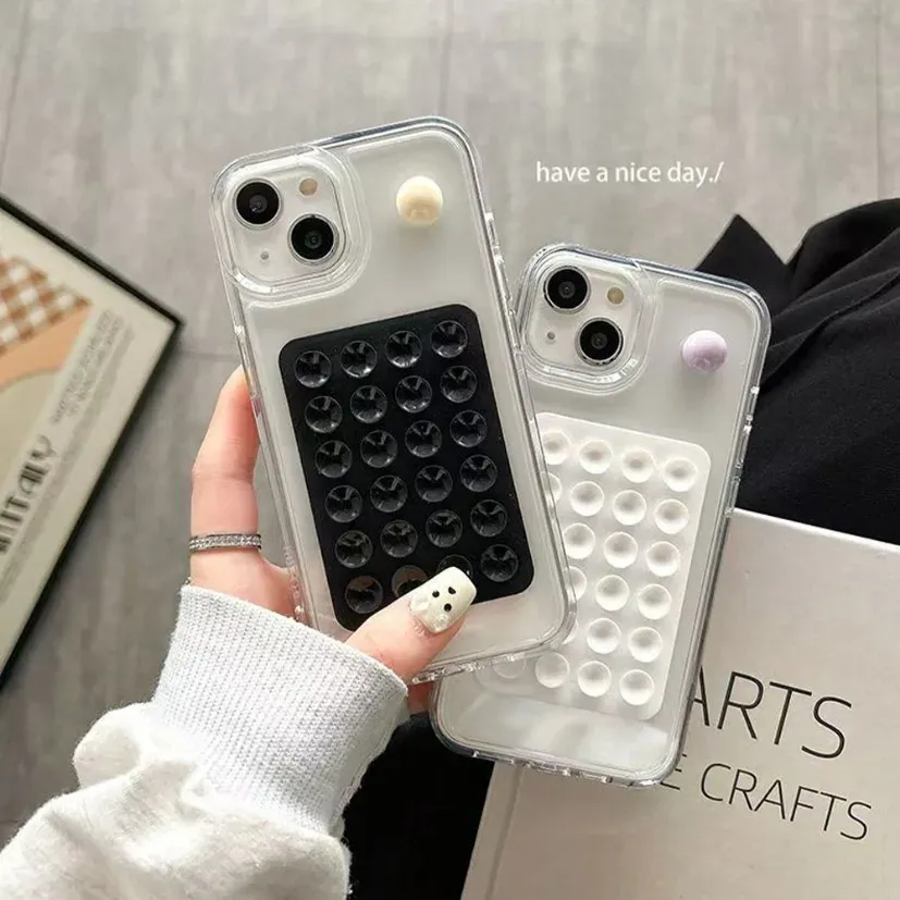 Support de téléphone en silicone à ventouse, tapis antidérapant, fixation murale multifonctionnelle avec autocollant au dos