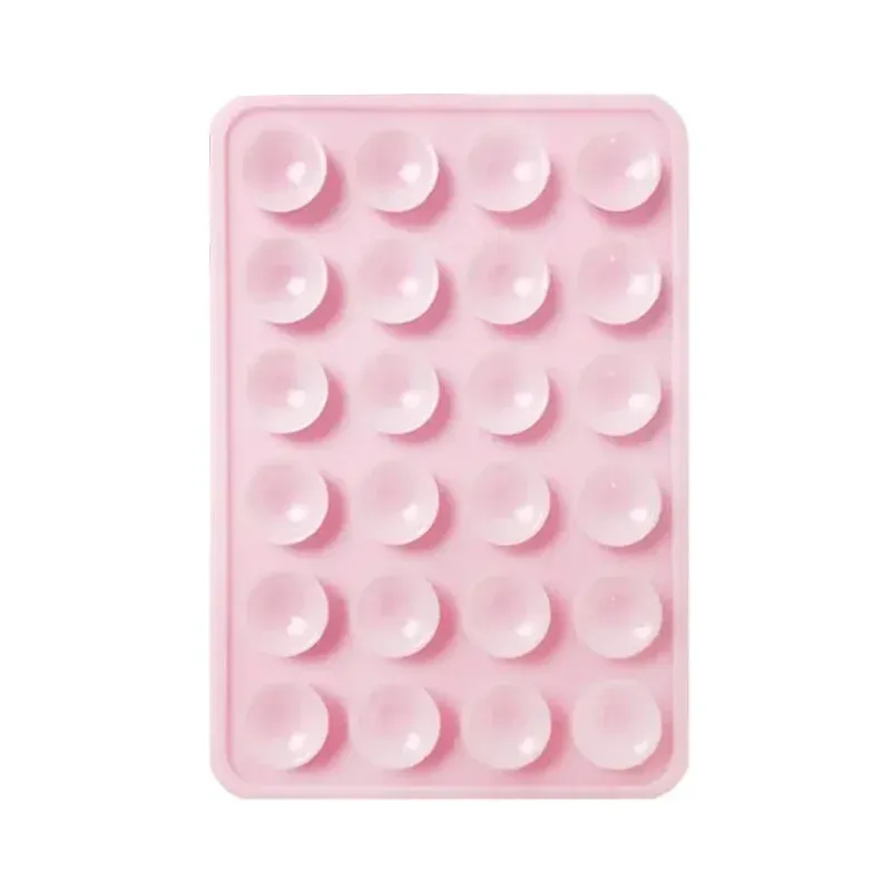 Support de téléphone en silicone à ventouse, tapis antidérapant, fixation murale multifonctionnelle avec autocollant au dos 6