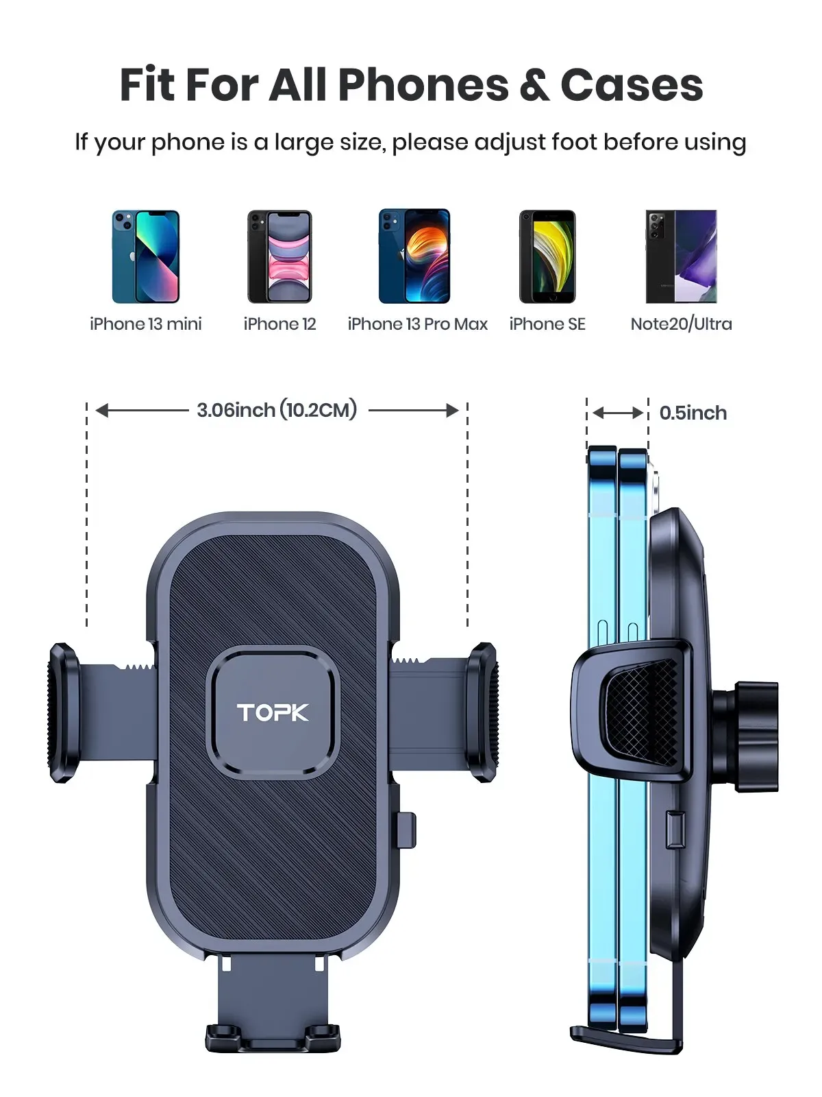 Support de téléphone pour voiture TOPK en situation