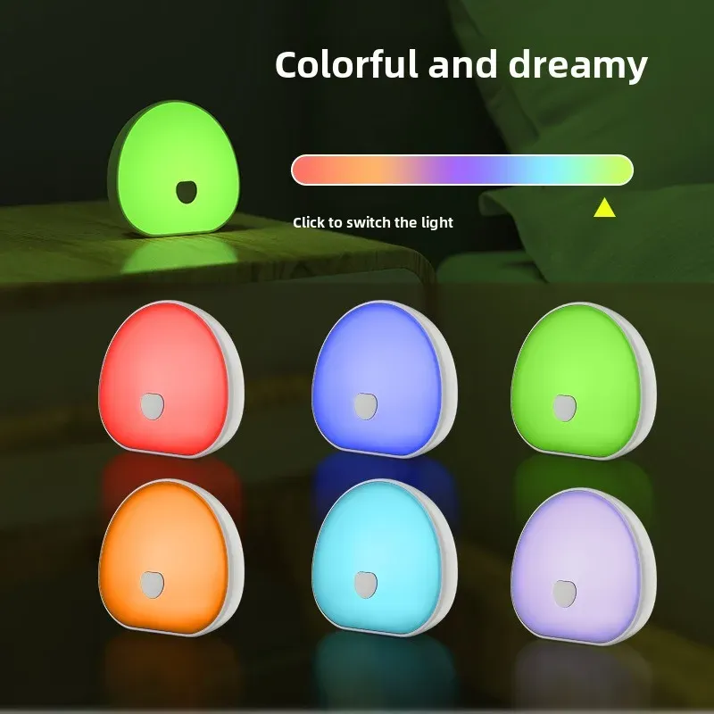 Machine à bruit blanc RVB avec son apaisant, veilleuse LED tactile rechargeable, lampe audio et de sommeil relaxante pour bébé 2