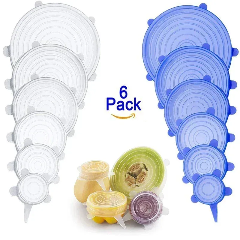 Couvercle extensible en silicone réutilisable, couvercle alimentaire pour conservation de la fraîcheur