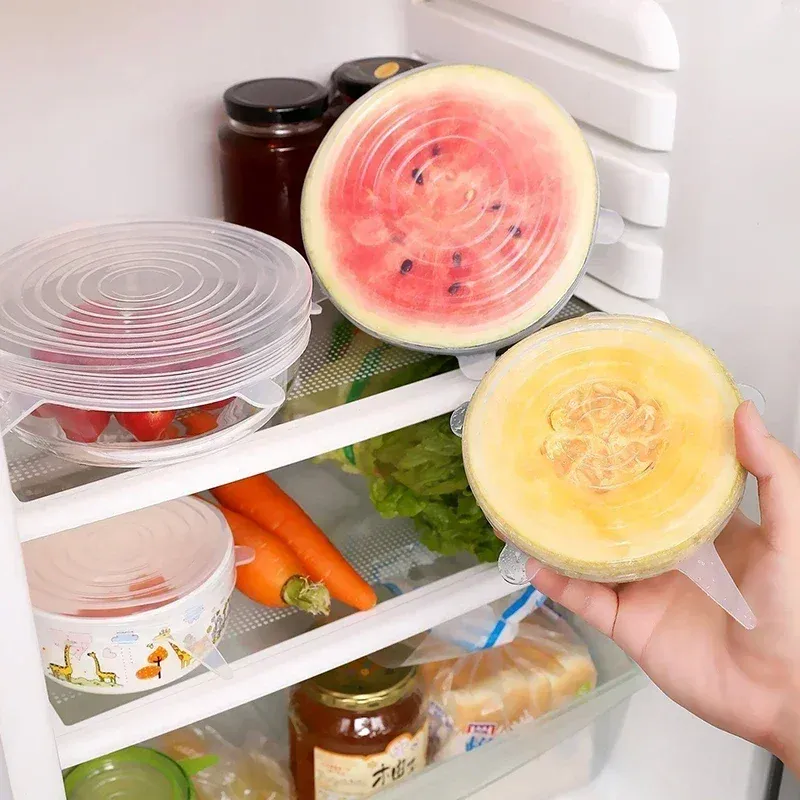 Couvercle extensible en silicone réutilisable, couvercle alimentaire pour conservation de la fraîcheur 6