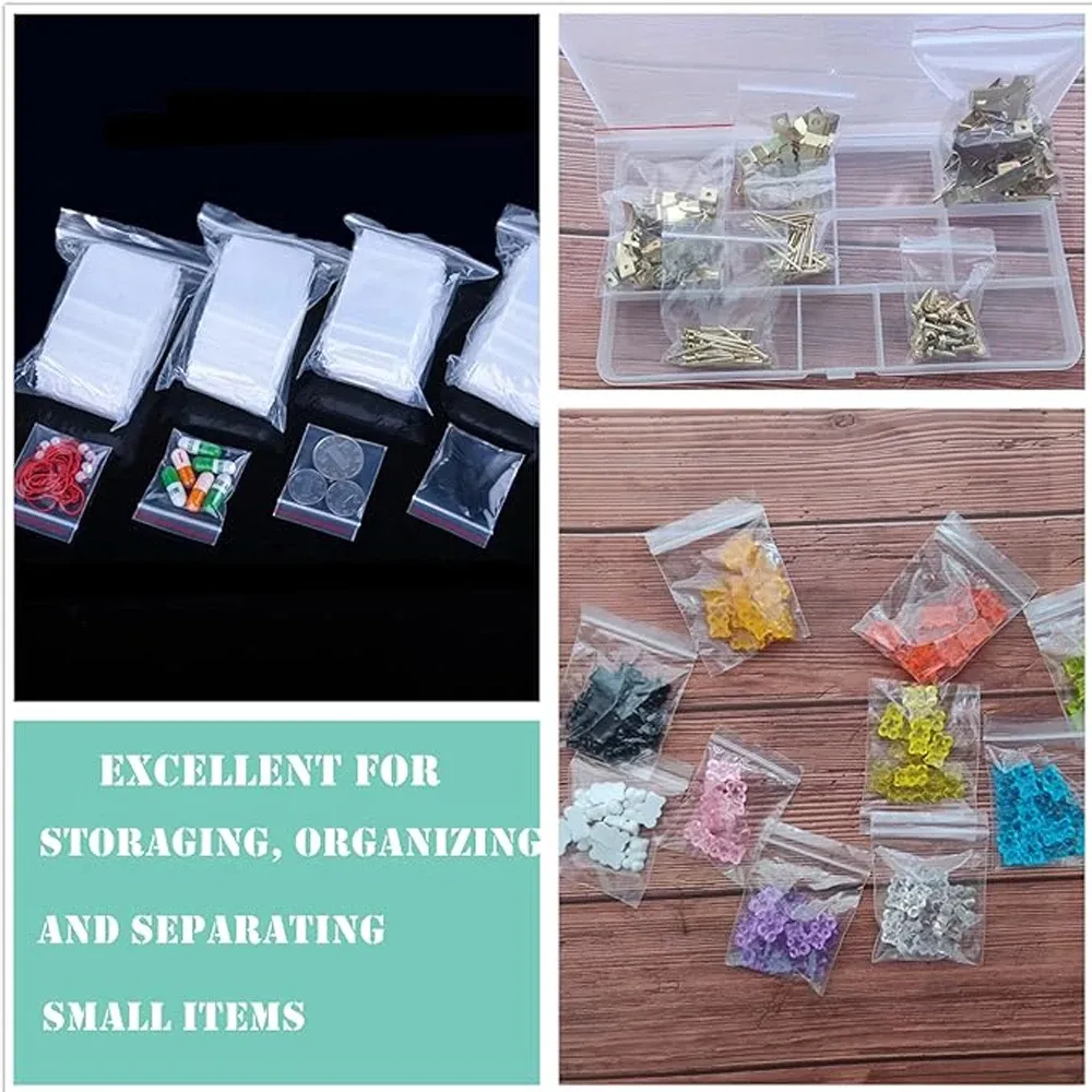 Sacs de rangement transparents en situation
