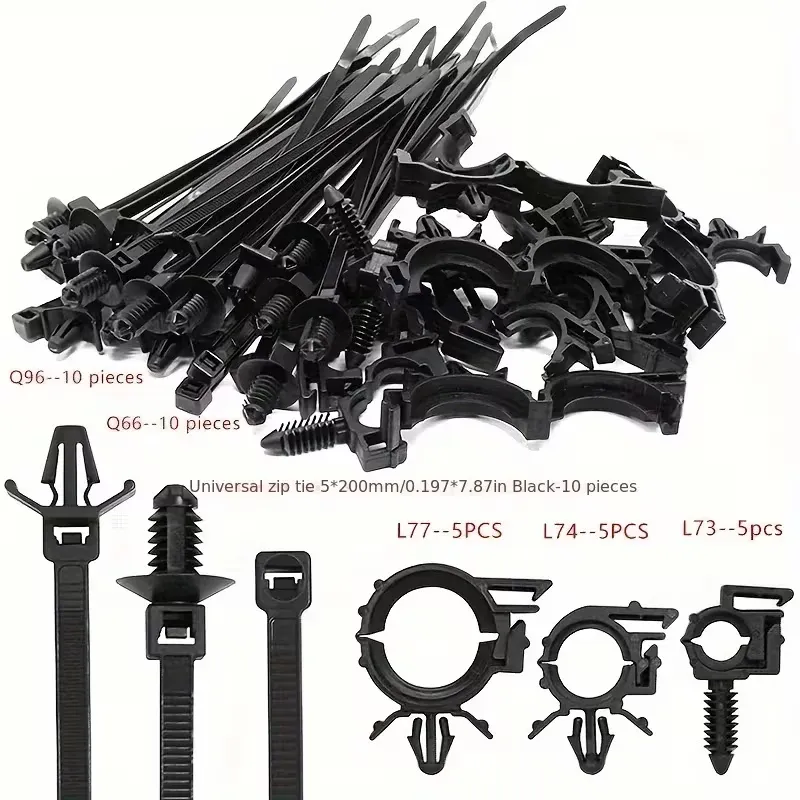 Kit de 45 attaches-câbles auto-bloquantes