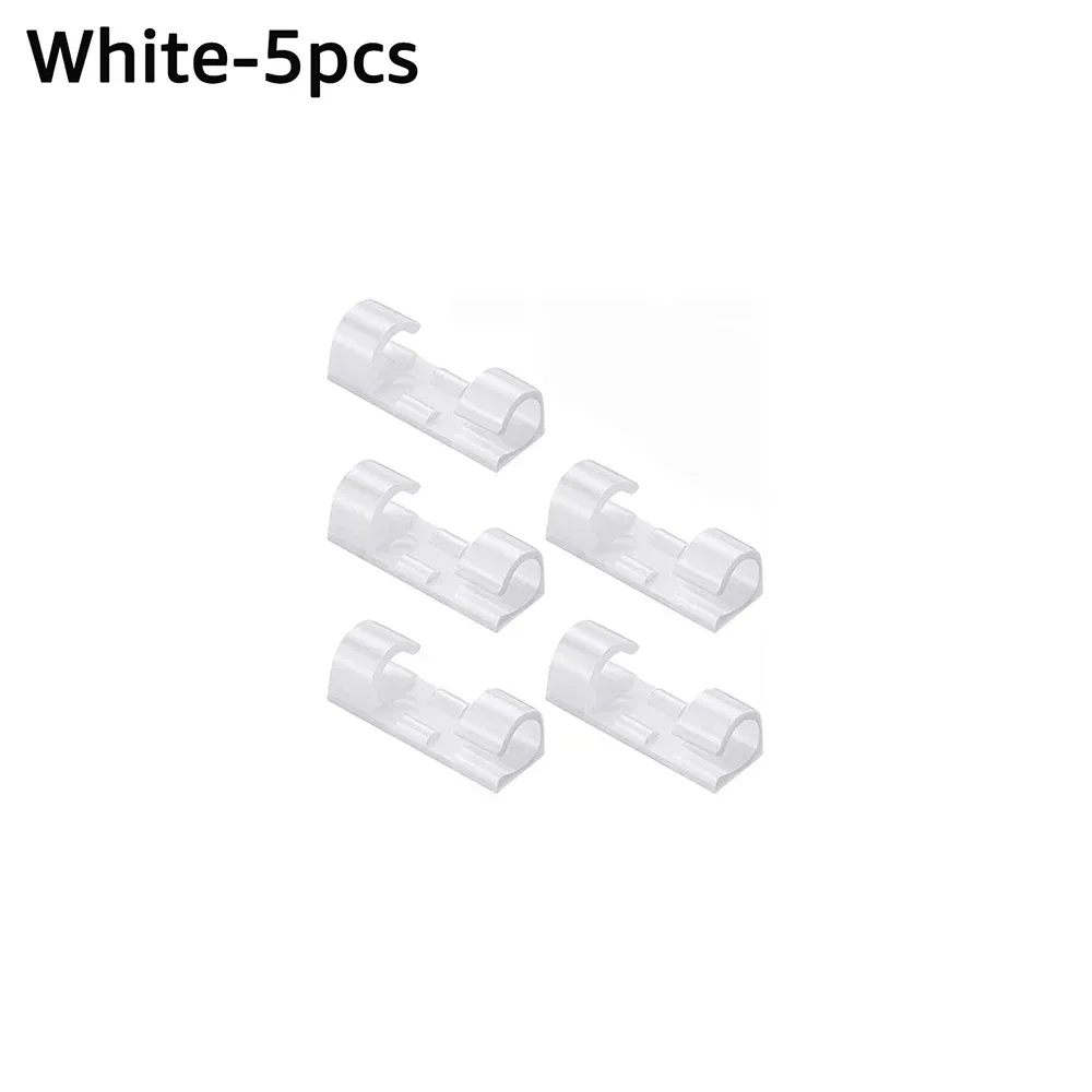 Clips auto-adhésifs de gestion des câbles pour bureau, lot de 5 ou 20 8