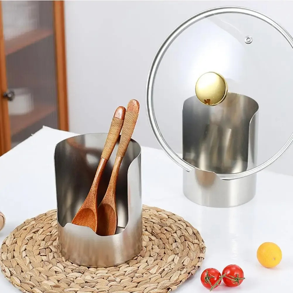 Support de cuisine en acier inoxydable avec ustensiles de cuisine