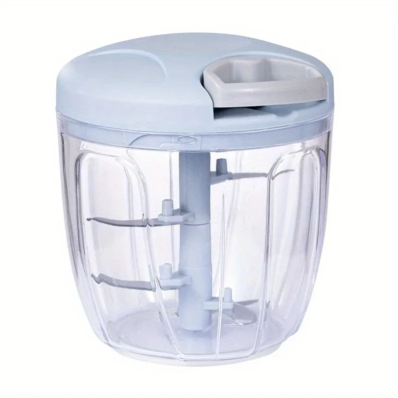 Hachoir à ail manuel à traction, mini hachoir à légumes et robot de cuisine à main pour oignon, gingembre, fruits et noix, lave-vaisselle compatible 10