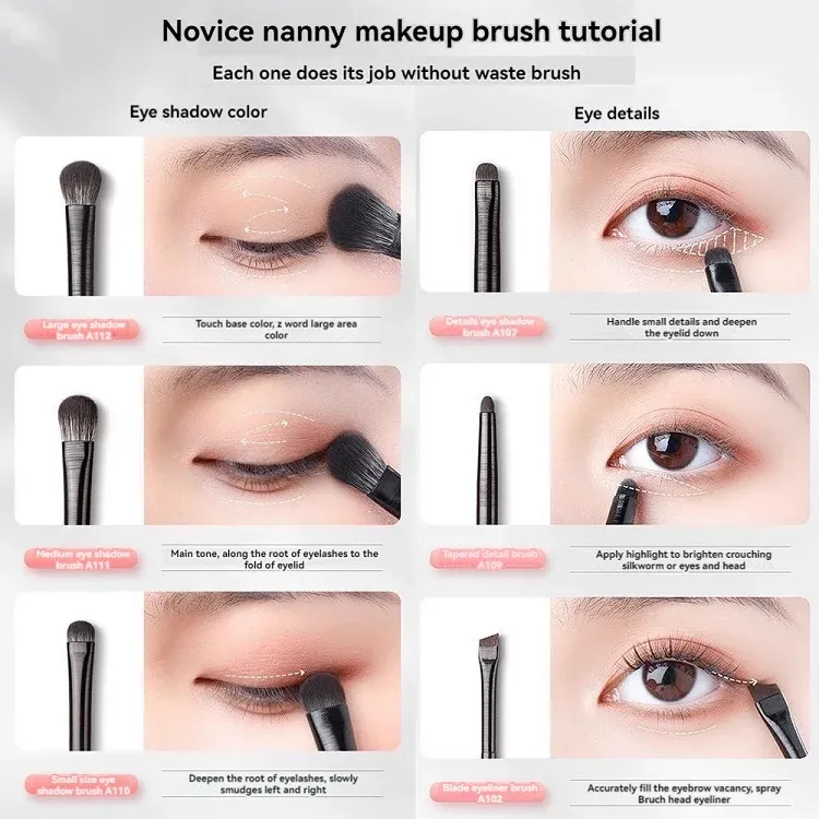 Ensemble de pinceaux de maquillage pour les yeux