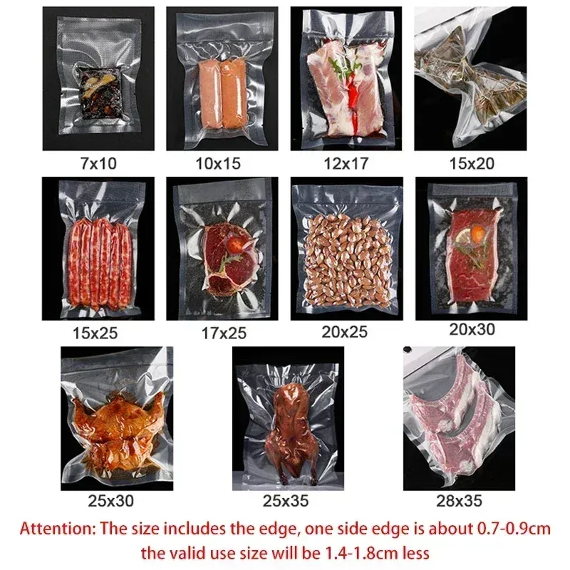 Sacs de mise sous vide pour aliments, 100 pièces, sacs de conservation sous vide sans BPA, pour la cuisine 5