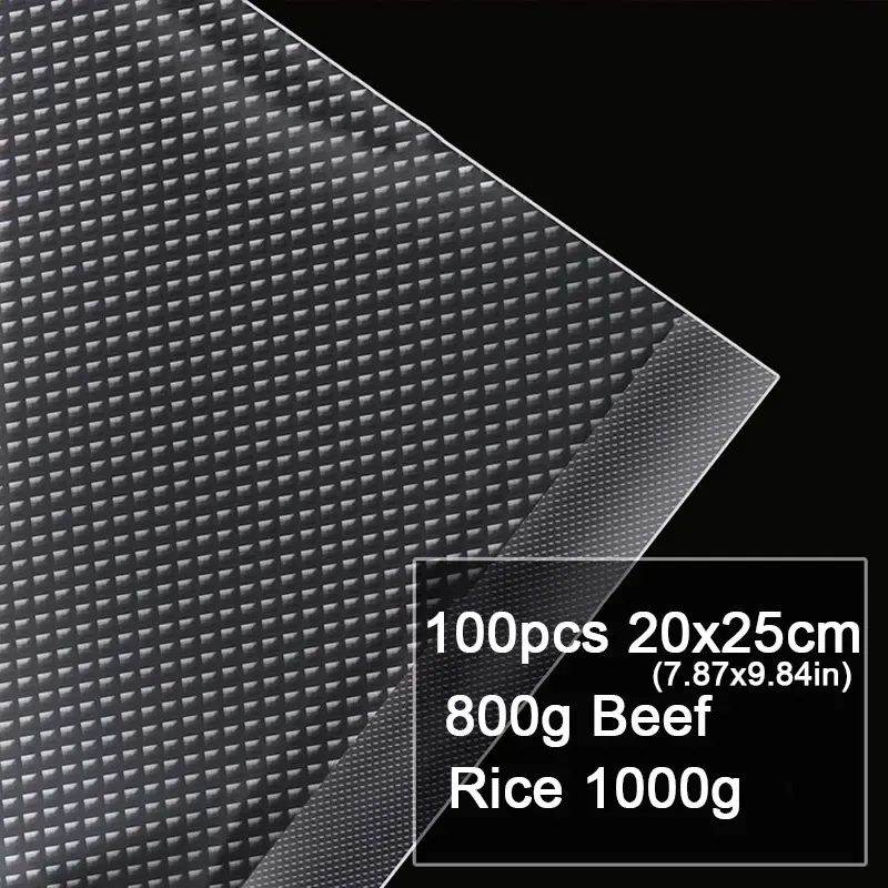 Sacs de mise sous vide pour aliments, 100 pièces, sacs de conservation sous vide sans BPA, pour la cuisine 16